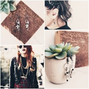 Handmade Crosses & Pins Earrings